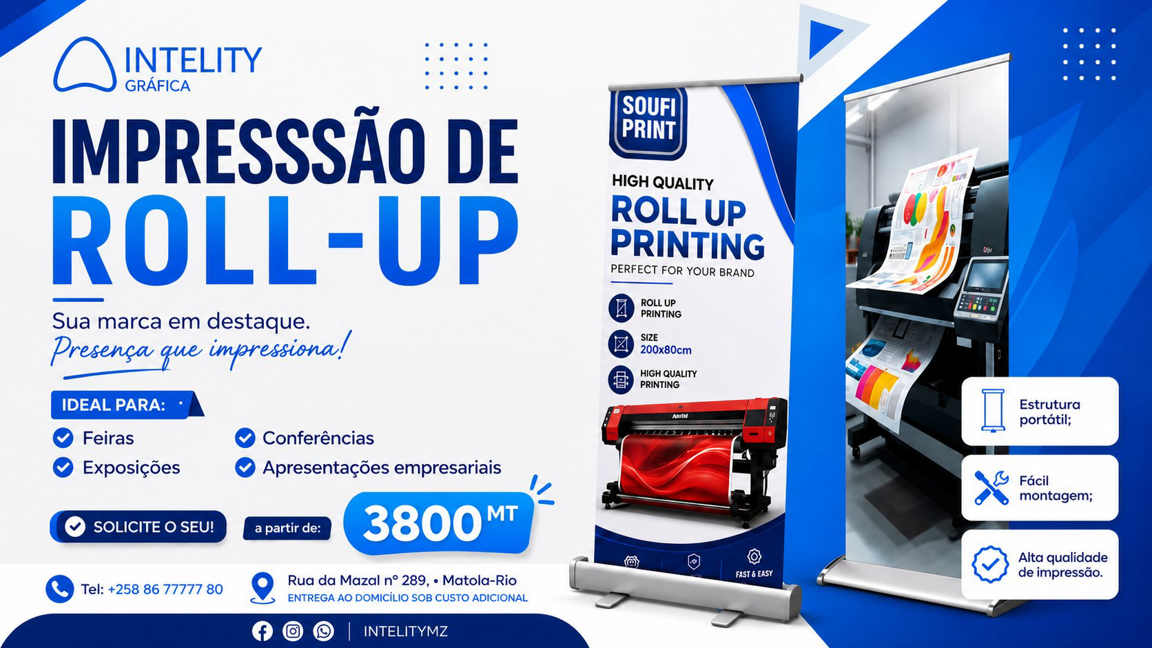 Impressão de Roll-up com qualidade